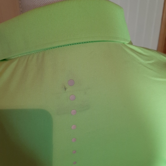Peak Running Sport Athletic Lime Green Polo P Coolfree - Picture 5 of 10